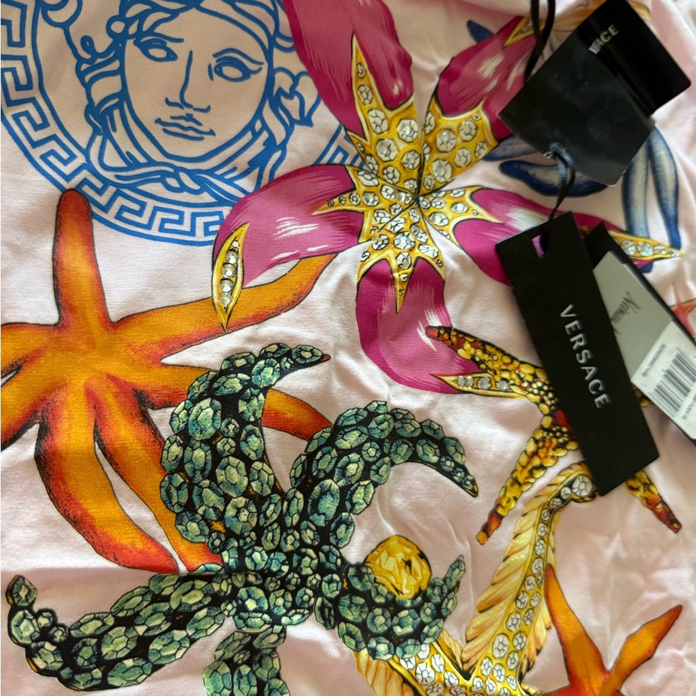 Versace Pink and Blue Starfish tshirt
